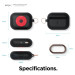 Elago Airpods Pro Retro AW6 Silicone Hang Case - силиконов калъф с карабинер за Apple Airpods Pro (черен)  7