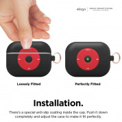 Elago Airpods Pro Retro AW6 Silicone Hang Case - силиконов калъф с карабинер за Apple Airpods Pro (черен)  2