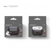 Elago Airpods Pro Retro AW5 Silicone Hang Case - силиконов калъф с карабинер за Apple Airpods Pro (черен)  8