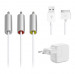 Apple composite AV кабел за iPhone, iPad, iPod (със захранване) 3
