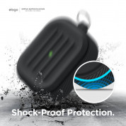 Elago AirPods Pro Armor Hang Case - удароустойчив силиконов калъф с карабинер за Apple Airpods Pro (черен) 2