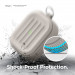 Elago AirPods Pro Armor Hang Case - удароустойчив силиконов калъф с карабинер за Apple Airpods Pro (светлосив) 3