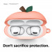 Elago Airpods Pro Peach Design Silicone Case - силиконов калъф с карабинер за Apple Airpods Pro (оранжев) 4