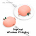 Elago Airpods Pro Peach Design Silicone Case - силиконов калъф с карабинер за Apple Airpods Pro (оранжев) 3