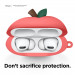 Elago Airpods Pro Peach Design Silicone Case - силиконов калъф с карабинер за Apple Airpods Pro (червен) 4