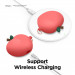 Elago Airpods Pro Peach Design Silicone Case - силиконов калъф с карабинер за Apple Airpods Pro (червен) 3