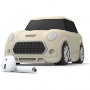 Elago Airpods Mini Car Design Silicone Case - силиконов калъф с карабинер за Apple Airpods и Apple Airpods 2 (бял) 