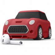 Elago Airpods Mini Car Design Silicone Case - силиконов калъф с карабинер за Apple Airpods и Apple Airpods 2 (червен) 
