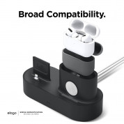Elago Trio Charging Hub Pro - силиконова поставка за зареждане на iPhone, Apple Watch и Apple AirPods Pro (черна) 2