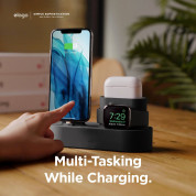 Elago Trio Charging Hub Pro - силиконова поставка за зареждане на iPhone, Apple Watch и Apple AirPods Pro (черна) 1