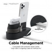 Elago Trio Charging Hub Pro - силиконова поставка за зареждане на iPhone, Apple Watch и Apple AirPods Pro (черна) 3