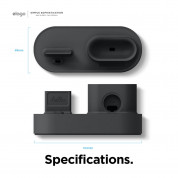 Elago Trio Charging Hub Pro - силиконова поставка за зареждане на iPhone, Apple Watch и Apple AirPods Pro (черна) 6