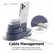 Elago Trio Charging Hub Pro - силиконова поставка за зареждане на iPhone, Apple Watch и Apple AirPods Pro (лилава) 3