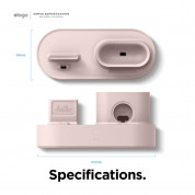 Elago Trio Charging Hub Pro - силиконова поставка за зареждане на iPhone, Apple Watch и Apple AirPods Pro (розова) 6