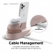 Elago Trio Charging Hub Pro - силиконова поставка за зареждане на iPhone, Apple Watch и Apple AirPods Pro (розова) 4