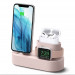 Elago Trio Charging Hub Pro - силиконова поставка за зареждане на iPhone, Apple Watch и Apple AirPods Pro (розова) 1