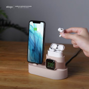 Elago Trio Charging Hub Pro - силиконова поставка за зареждане на iPhone, Apple Watch и Apple AirPods Pro (розова) 7