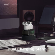 Elago Duo Charging Hub Pro - силиконова поставка за зареждане на iPhone, Apple Watch и Apple AirPods Pro (черна) 2