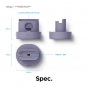 Elago Duo Charging Hub Pro - силиконова поставка за зареждане на iPhone, Apple Watch и Apple AirPods Pro (лилава) 7