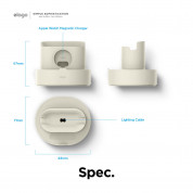 Elago Duo Charging Hub Pro - силиконова поставка за зареждане на iPhone, Apple Watch и Apple AirPods Pro (бяла) 7