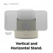 Elago Duo Charging Hub Pro - силиконова поставка за зареждане на iPhone, Apple Watch и Apple AirPods Pro (бяла) 3
