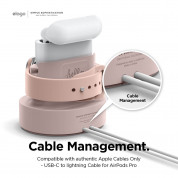 Elago Duo Charging Hub Pro - силиконова поставка за зареждане на iPhone, Apple Watch и Apple AirPods Pro (розова) 4