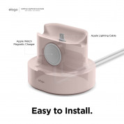 Elago Duo Charging Hub Pro - силиконова поставка за зареждане на iPhone, Apple Watch и Apple AirPods Pro (розова) 5