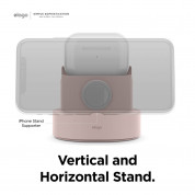 Elago Duo Charging Hub Pro - силиконова поставка за зареждане на iPhone, Apple Watch и Apple AirPods Pro (розова) 3