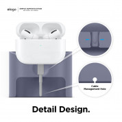 Elago Airpods Charging Station Pro - силиконова док станция за зареждане на Apple Airpods & Apple Airpods Pro (лилава) 2