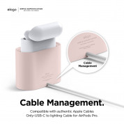 Elago Airpods Charging Station Pro - силиконова док станция за зареждане на Apple Airpods & Apple Airpods Pro (розова) 3