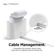 Elago Airpods Charging Station Pro - силиконова док станция за зареждане на Apple Airpods & Apple Airpods Pro (бяла) 3