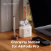 Elago Airpods Charging Station Pro - силиконова док станция за зареждане на Apple Airpods & Apple Airpods Pro (бяла) 2