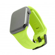 Urban Armor Gear Scout Strap - изключително здрава силиконова каишка за Apple Watch 42мм, 44мм (зелен неон)