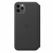 Apple Leather Folio Case - оригинален кожен (естествена кожа) калъф за iPhone 11 Pro Max (черен) 1