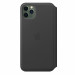Apple Leather Folio Case - оригинален кожен (естествена кожа) калъф за iPhone 11 Pro Max (черен) 3