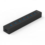 Orico USB 7 Port Hub with Power Adapter (black)