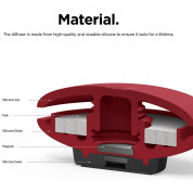 Elago Ellipse Silicone Diffuser Car+Home - ароматизатор за дома и автомобила (червен) (алпийска маргаритка) 3
