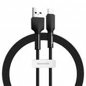 Baseus Silica Gel Lightning USB Cable (CALGJ-01) - USB кабел за Apple устройства с Lightning порт (100 см) (черен)