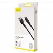 Baseus Silica Gel Lightning USB Cable (CALGJ-01) - USB кабел за Apple устройства с Lightning порт (100 см) (черен) 5