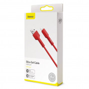 Baseus Silica Gel Lightning USB Cable (CALGJ-09) - USB кабел за Apple устройства с Lightning порт (100 см) (червен) 4