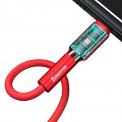 Baseus Silica Gel Lightning USB Cable (CALGJ-09) - USB кабел за Apple устройства с Lightning порт (100 см) (червен) 3