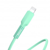 Baseus Silica Gel Lightning USB Cable (CALGJ-06) - USB кабел за Apple устройства с Lightning порт (100 см) (зелен) 2