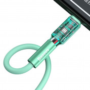 Baseus Silica Gel Lightning USB Cable (CALGJ-06) - USB кабел за Apple устройства с Lightning порт (100 см) (зелен) 1