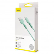 Baseus Silica Gel Lightning USB Cable (CALGJ-06) - USB кабел за Apple устройства с Lightning порт (100 см) (зелен) 5