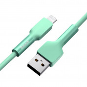 Baseus Silica Gel Lightning USB Cable (CALGJ-06) - USB кабел за Apple устройства с Lightning порт (100 см) (зелен) 3