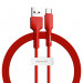 Baseus Silica Gel USB-C Cable (CATGJ-09) - USB-C кабел за устройства с USB-C порт (100 см) (червен) 1