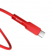 Baseus Silica Gel USB-C Cable (CATGJ-09) - USB-C кабел за устройства с USB-C порт (100 см) (червен) 2