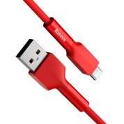 Baseus Silica Gel USB-C Cable (CATGJ-09) - USB-C кабел за устройства с USB-C порт (100 см) (червен) 1