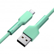Baseus Silica Gel USB-C Cable (CATGJ-06) - USB-C кабел за устройства с USB-C порт (100 см) (зелен) 2