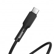Baseus Silica Gel USB-C Cable (CATGJ-A01) - USB-C кабел за устройства с USB-C порт (200 см) (черен) 1